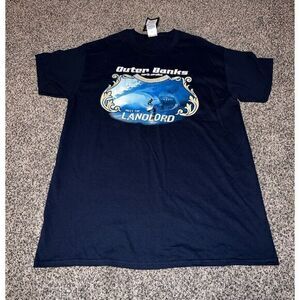NWT Gildan Men's Navy Blue‎ Outer Banks T-Shirt size large